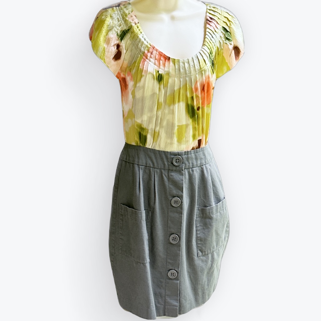 Silk Bodice Combo Dress Boho-Chic Art Teacher Whimsical Romantic Tabitha Zoya ~2